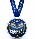 Medalha Acrílico Cristal 7cm 2mm Personalizada - Impressão em UV 1