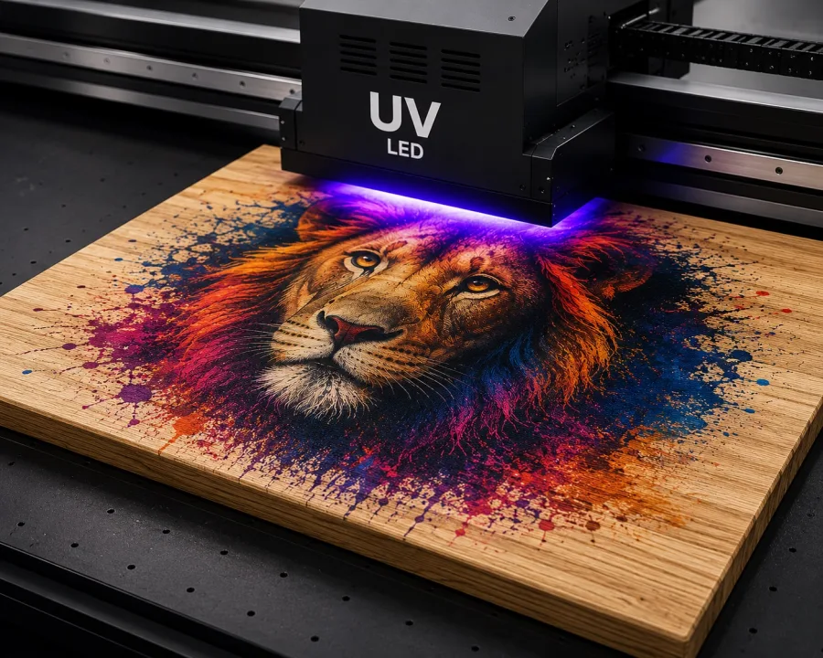 Impressão UV em Madeira