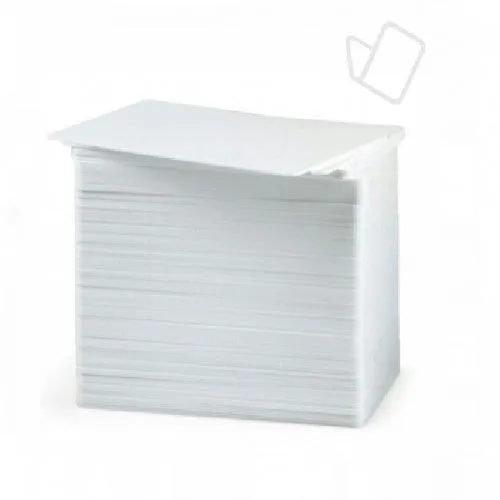 Cartão Branco PVC CR-80 - Branco - Liso - Sem impressão