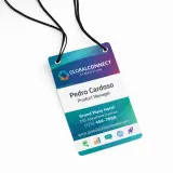 Credencial de evento 10 x 14 cm em Papel 300G com cordão barbante (100 Unidades) 1
